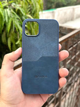 iPhone "13/14" Puloka Two-Tone Premium "Leather" Case - Blue