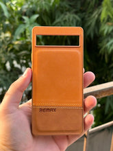 Google Pixel "6A" Premium Remax Leather Stitched Case - Brown