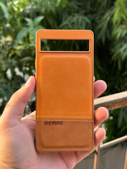 Google Pixel "6A" Premium Remax Leather Stitched Case - Brown