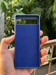Google Pixel "6A" Premium Remax Leather Stitched Case - Blue