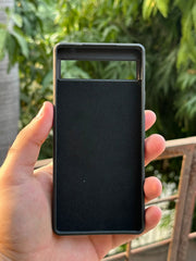 Google Pixel "6A" Premium Remax Leather Stitched Case - Black
