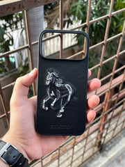iPhone "17 Pro Max" Polo Embroidered Case - Black