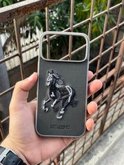 iPhone "17 Pro Max" Polo Embroidered Case - Dark Gray