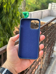 iPhone "12/12 Pro" Premium Remax Leather Stitched Case - Blue