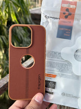 iPhone "16 Pro" Spigen Premium Woven Stitched Case - Brown
