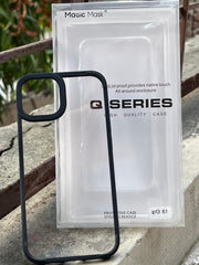 iPhone "13/14" Q-Series Premium Transparent "Ultra Hybrid" Case - Black