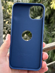 iPhone "15 Plus" Spigen Premium Woven Stitched Case - Blue