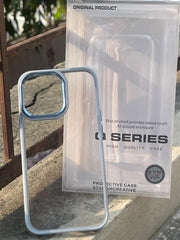 iPhone "13 Pro" Q-Series Premium Transparent "Ultra Hybrid" Case - Sierra Blue