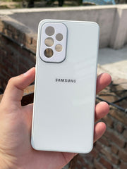 Samsung Galaxy "A33" Tempered Glass "Chrome" Case - White
