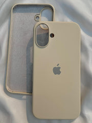 iPhone "16 Plus" Silicone Case "Cream"