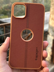 iPhone "11" Spigen Premium Woven Stitched Case - Brown