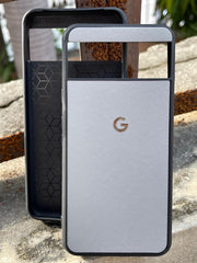 Google Pixel "8A" Premium Leather Texture Case - Gray
