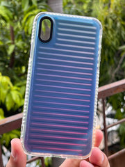 iPhone "X/XS" Rainbow Translucent Case - Blue