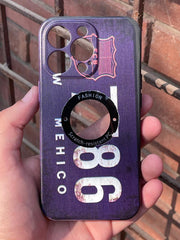 iPhone "13 Pro" Silicone "Retro" Edition Case - Purple
