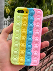 iPhone "7/8 Plus" Fidget Stress Release Pop-Up Case - Green & Pink