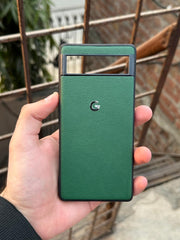 Google Pixel "6A" Premium Leather Texture Case - Green