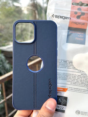 iPhone "12/12 Pro" Spigen Premium Woven Stitched Case - Blue