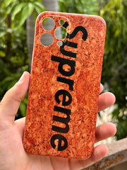 iPhone "12 Pro Max" Wood Texture Case - Supreme