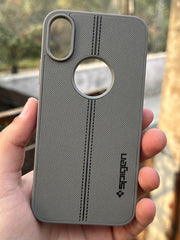 iPhone "X/XS" Spigen Premium Woven Stitched Case - Gray