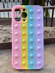 iPhone "13 Pro Max" Fidget Stress Release Pop-Up Case - Pink & Purple