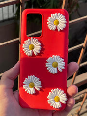Oppo "F19" Flower Back Silicone Case - Red