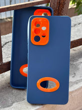 Samsung Galaxy "A53" Silicone "Holo Camera Ring" Case - Dark Blue