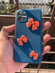 iPhone "11 Pro" Silicone "Butterfly Back" Case - Dark Blue