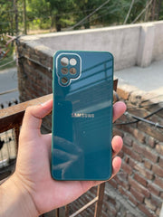 Samsung Galaxy "A12" Tempered Glass "Chrome" Case - Green