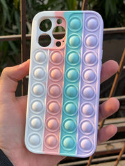 iPhone "13 Pro Max" Fidget Stress Release Pop-Up Case - White & Lilac