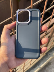 iPhone "13 Pro" Silicone "Camera Ring Retractable" Case - Dark Blue