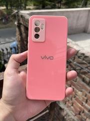 Vivo "V23E" Tempered Glass "Solid" Case - Pink