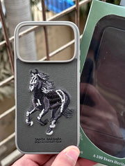 iPhone "17 Pro" Polo Embroidered Case - Dark Gray