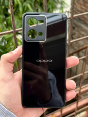 Oppo "F21 Pro (4G)" Tempered Glass "Chrome" Case - Black