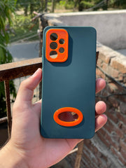 Samsung Galaxy "A52/A52s" Silicone "Holo Camera Ring" Case - Green