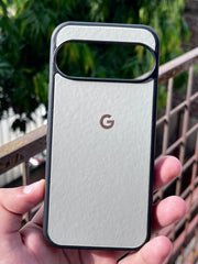 Google Pixel "9 Pro" Premium Leather Texture Case - Gray