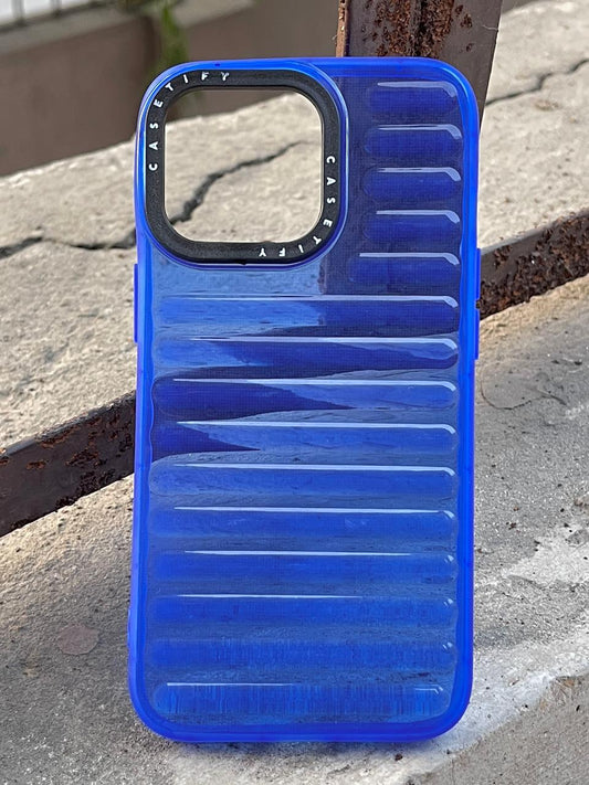 iPhone "13 Pro" Translucent Jump Style Silicone Case - Navy Blue