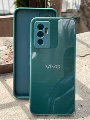 Vivo "V23E" Tempered Glass "Solid" Case - Green