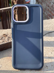 iPhone "13 Pro Max" Silicone "Camera Ring Retractable" Case - Dark Blue