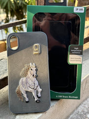 iPhone "XR" Polo Embroidered Case - Gray