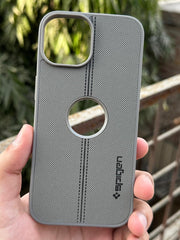 iPhone "15" Spigen Premium Woven Stitched Case - Gray