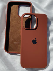 iPhone "15 Pro Max" Silicone Case "Chocolate Brown"