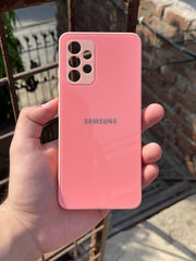 Samsung Galaxy "A32 (4G)" Tempered Glass "Solid" Case - Pink