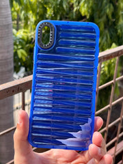 iPhone "XS Max" Translucent Jump Style Silicone Case - Navy Blue