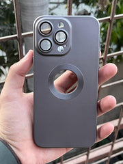 iPhone "14 Pro Max" Camera Glass Silicone Case - Gray