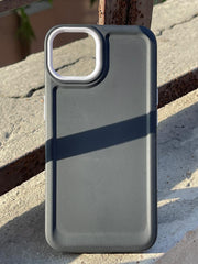 iPhone "13/14" Silicone "Camera Ring Retractable" Case - Black