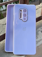 OnePlus "8 Pro" Tempered Glass "Chrome" Case - Purple