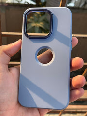 iPhone "14 Pro" Premium Ring Silicone Case - Light Blue