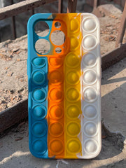 iPhone "13 Pro" Fidget Stress Release Pop-Up Case - Orange