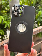 iPhone "12 Pro Max" Camera Glass Silicone Case - Black