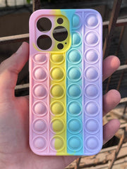 iPhone "13 Pro" Fidget Stress Release Pop-Up Case - Pink & Purple